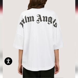 Palm Angels Black and White Short Sleeve Tee